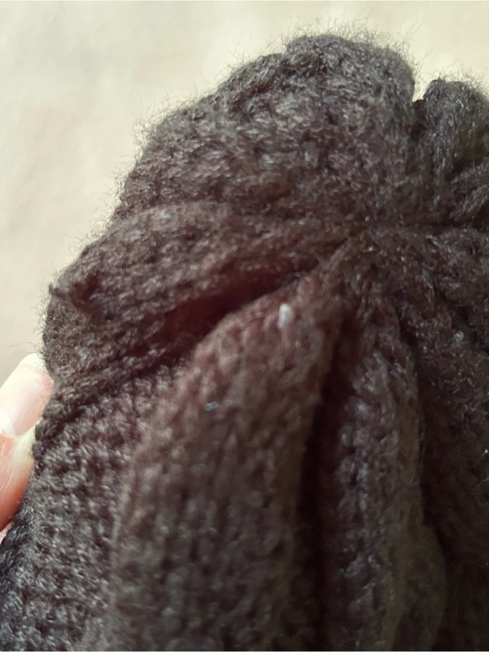 roxy y2k black cable knit beanie cap hat